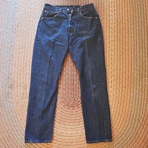 Vintage 90s Levi's 501 Relaxed Jeans Triple button, 553 Button. 3-Stamp